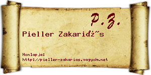 Pieller Zakariás névjegykártya